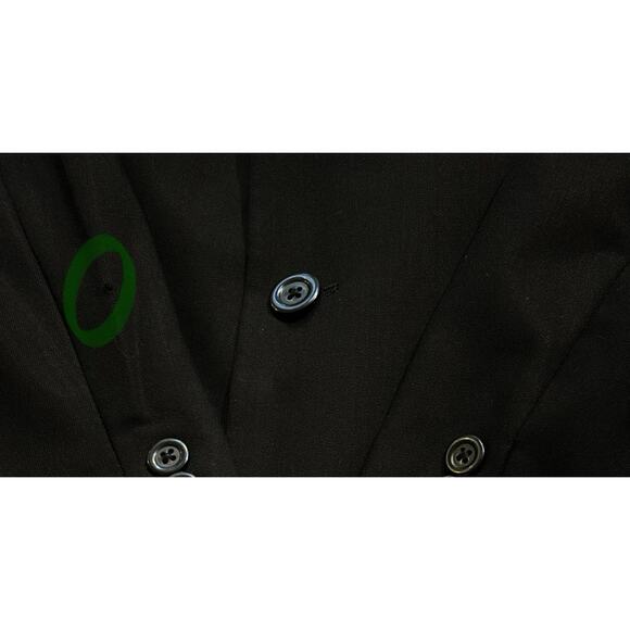 DKNY Essentials Blazer 46R Black 3 Button Wool Jacket Classic Fit Sport Coat - Picture 7 of 7